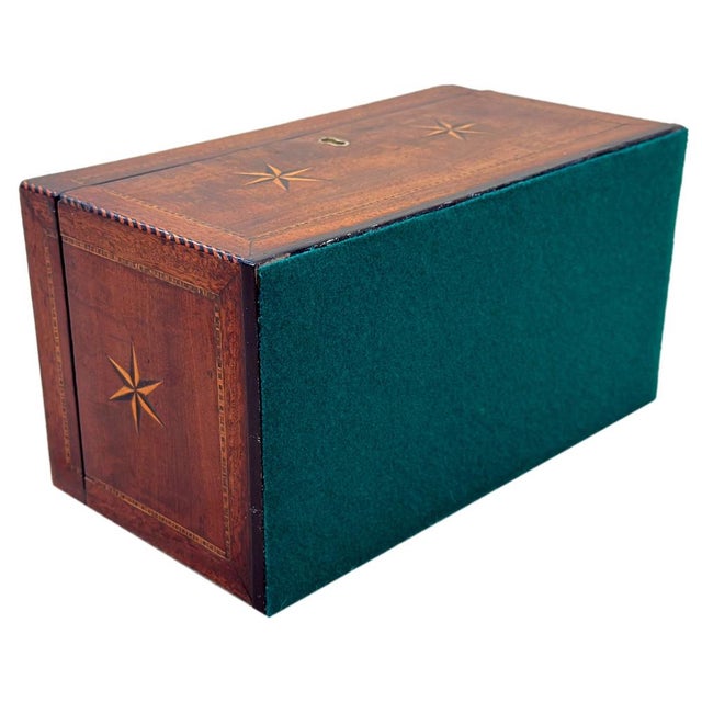 Georgian Mahogany Star Inlaid Tea Caddy, 1790 For Sale - Image 6 of 13