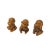 This is a set of 3 pieces wood carved little monkey figures in mini size with a precise details surface. Dimensions:...