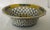 Beautiful Blue and Yellow Canton China Reticulated Basket Bowl with floral motif. Classic in style and heavy in weight, it...