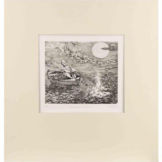 Amedeo Tedeschi Toschi, The Fisherman, 1990s, Etching For Sale