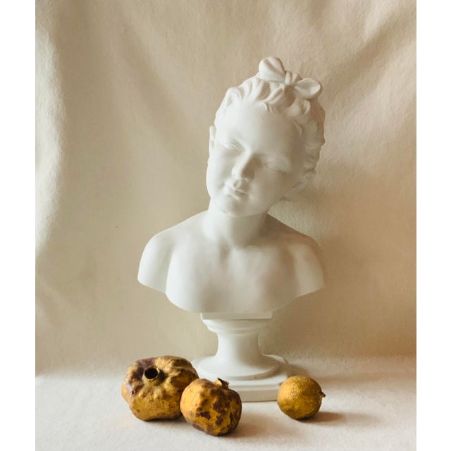 French La Petite Inconnue — 19th Century French Bisque Porcelain Bust of a Child For Sale - Image 3 of 18