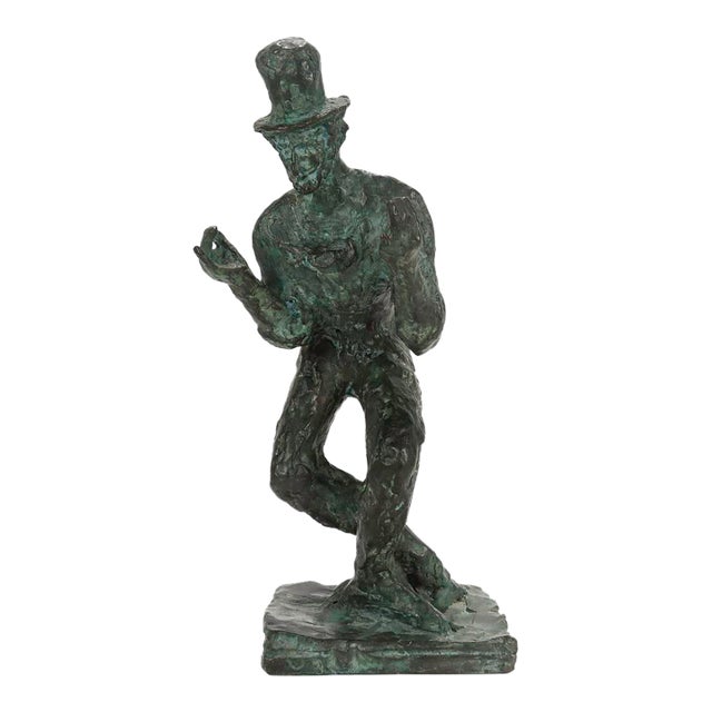 Arbit Blatas Modern Art Foundry Bronze Sculpture of Mime Marcel Marceau For Sale