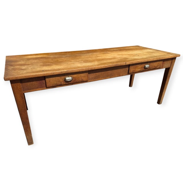 Antique French Farmhouse Table in Oak, 1900 For Sale - Image 10 of 18