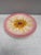 French Majolica Pink Daisy Plate Orchies, circa 1890.