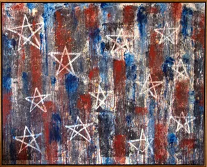 "I've Been Bucked and I've Been Scorned" Harrison Gilman Contemporary Abstract Mixed-Media Painting, Framed