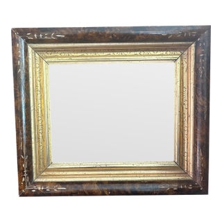 Antique Burl and GiltWood Eastlake Style Picture Frame For Sale