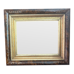 Antique Burl and GiltWood Eastlake Style Picture Frame
