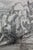 A confident and freely drawn pencil sketch depicting a sun-drenched Provençal landscape with trees, rolling hills, and...