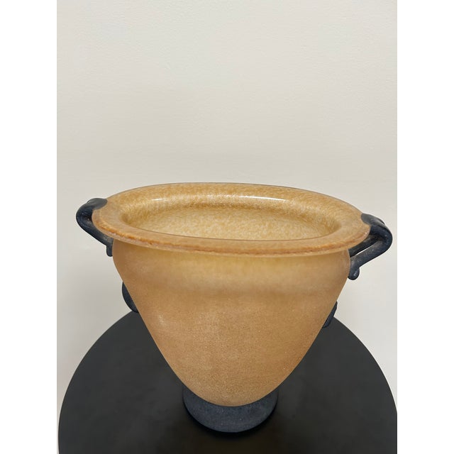 Italian Scavo Style Glass Amphora Vase With Lion Medallions For Sale - Image 15 of 18