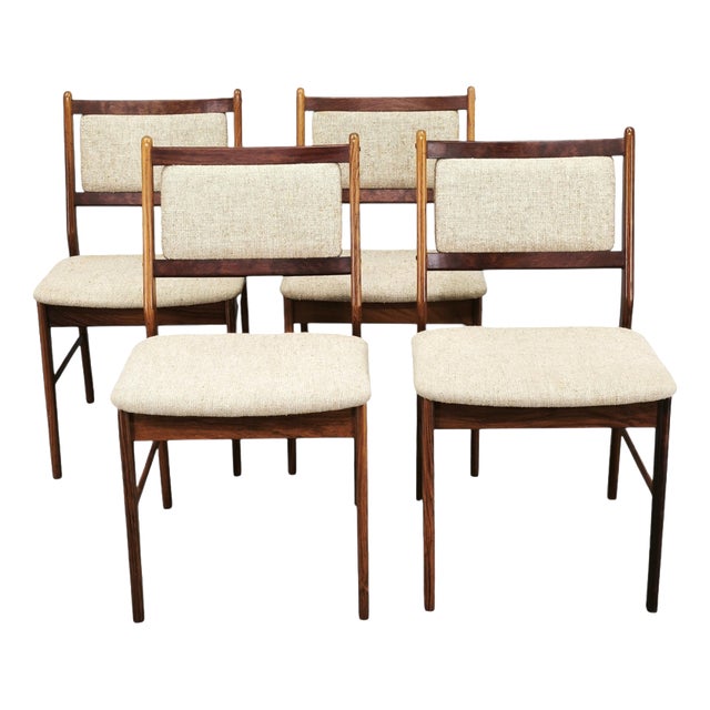 Vintage Dining Chairs by Hugo Frandsen for Spøttrup, Denmark, 1960s, Set of 4 For Sale