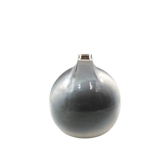 1970s Mid-Century Modern Spherical Gres Vase, Franco Bucci Italy Ca. 1970 For Sale - Image 5 of 12