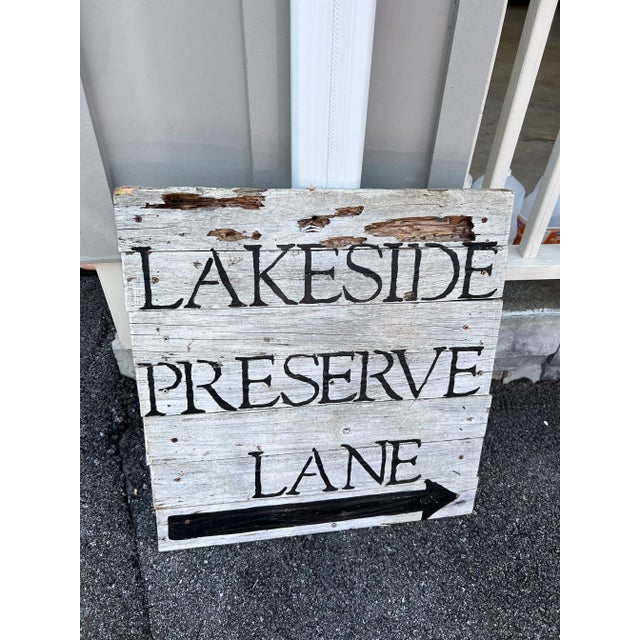 1920s Lakeside Authentic Wooden Wall Accent For Sale - Image 12 of 13