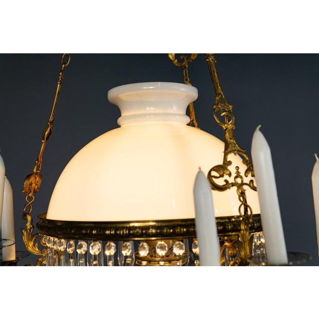 White Majolica Chandelier, Early 1900s For Sale - Image 16 of 18