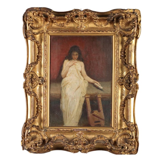 Saverio Francesco Altamura, Portrait, Oil on Panel For Sale