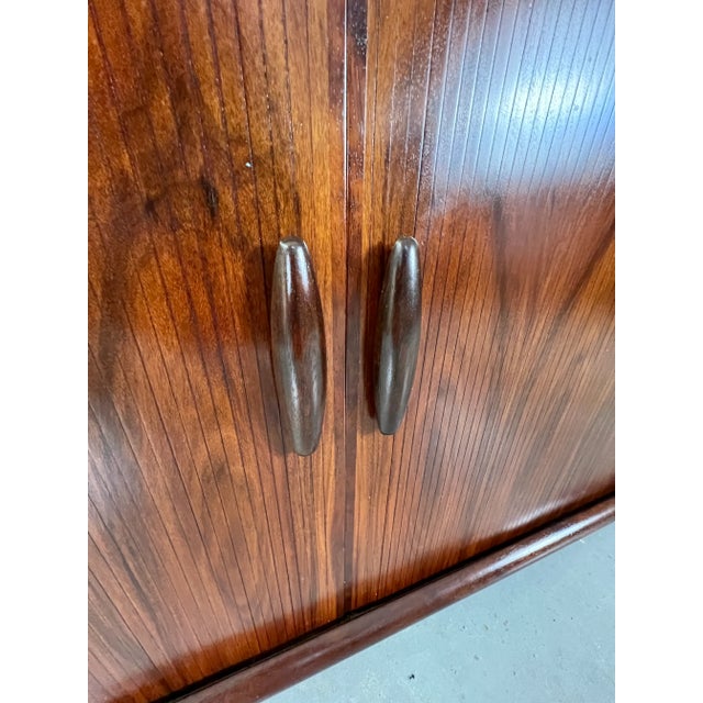 Wood Rosewood Tambour Door Credenza by Dyrlund For Sale - Image 7 of 13