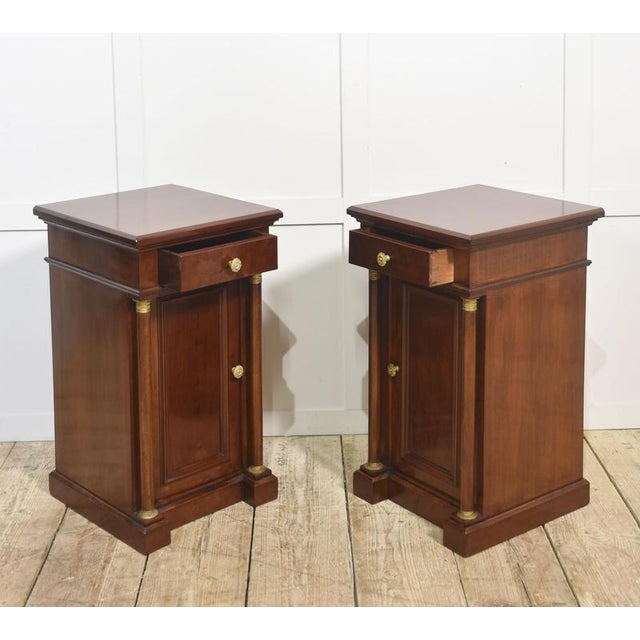 Empire Style Mahogany Bedside Cabinets, 1890s, Set of 2 For Sale - Image 6 of 12