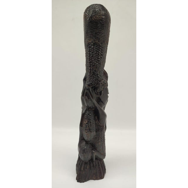 1970s Modernist Hand-Carved Ujamaa Sculpture in Ebony Makonde, 20th Century For Sale - Image 5 of 13
