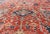 Textile Early 20th Century Antique Persian Medallion Serapi Rug With Red Background and Blue Border For Sale - Image 7 of 9