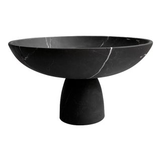 Menhir Black Marble Carved Bowl