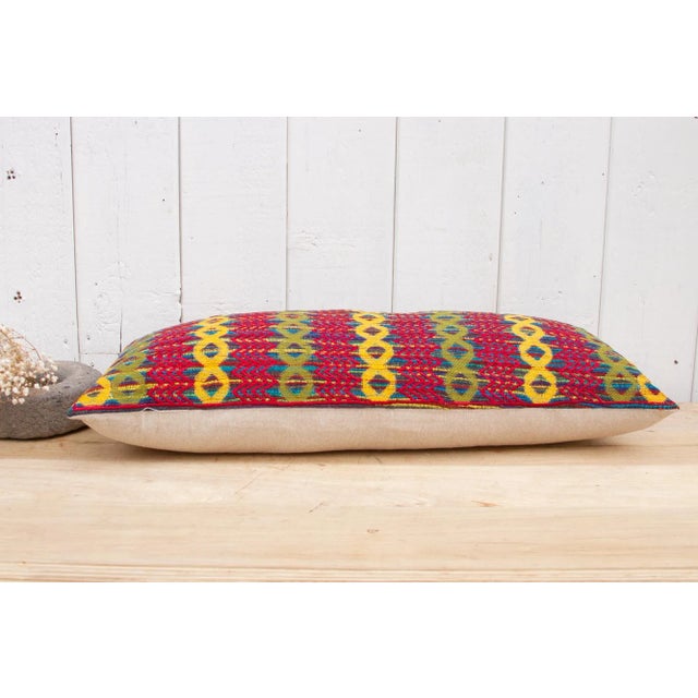 Abhi Swati Embroidered Phulkari Pillow Cover For Sale - Image 4 of 9