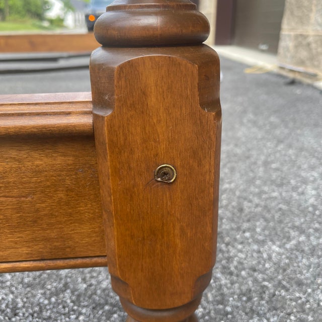 Vintage Ethan Allen Heirloom Collection Traditional Solid Maple Queen Size Spindle Bed Chairish
