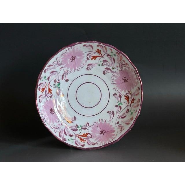 Antique English Pink Lusterware Teacup and Saucer Set Early 19th C For Sale - Image 4 of 10