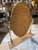 Vintage Brass Oval Vanity Mirror With Marble Base For Sale - Image 10 of 10