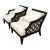1990s Pair of Wrapped Rattan Quatrefoil Club Chairs Dark Brown For Sale