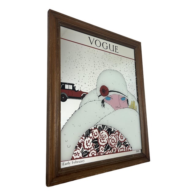 Vintage Vogue Advertising Mirror, 1970s For Sale