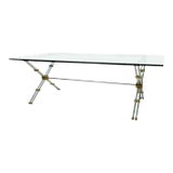Brass and Chrome Table by John Vesey For Sale
