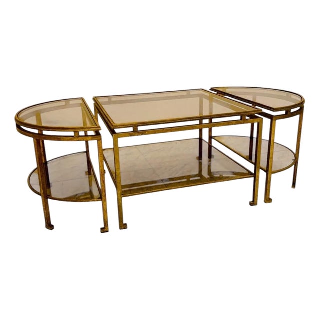 Vintage Tables by Henri Pouenat for Maison Ramsey, 1950, Set of 3 For Sale