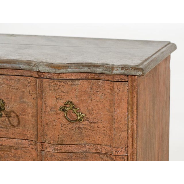 Scandinavian Chest in Original Paint, 1700s For Sale - Image 3 of 11