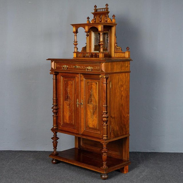 Wilhelminian Style Side Cabinet or Buffet Shelf, 1890s-1910s For Sale - Image 4 of 18