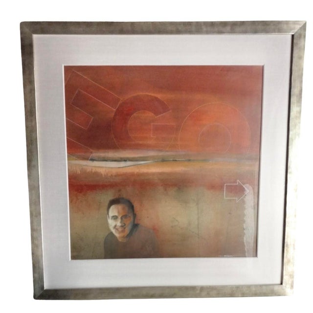 Burnt Orange Abstract Expressionist Painting by Robert R. Bradshaw, Signed, (26” X 32”) For Sale - Image 8 of 8