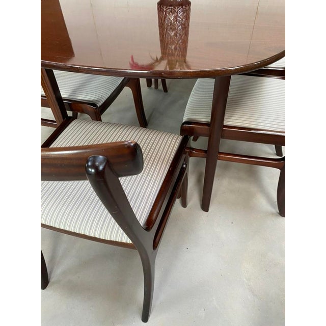 1970s Rungstedlund Dining Table and Chairs by Ole Wanscher for P. Jeppesen, Denmark, 1970s, Set of 8 For Sale - Image 5 of 18