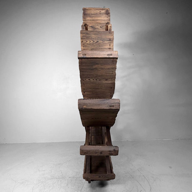 Large Japanese Wooden Suisha Water Wheel Wall Decor, 1900s For Sale - Image 14 of 15