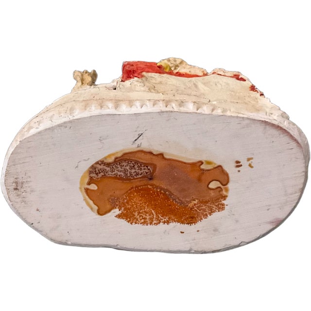 1950s Mid Century Polychrome Chalkware Figurine of Romantic Couple in 18th Century Attire For Sale - Image 5 of 6