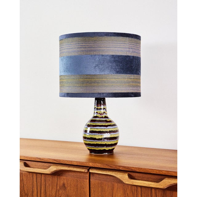 Ceramic Table Lamp with Stripes, 1970s For Sale - Image 6 of 6