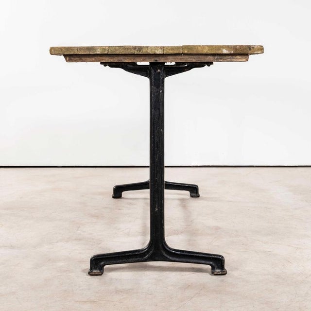 Brown Vintage Bistro Dining Table, 1930s For Sale - Image 8 of 9