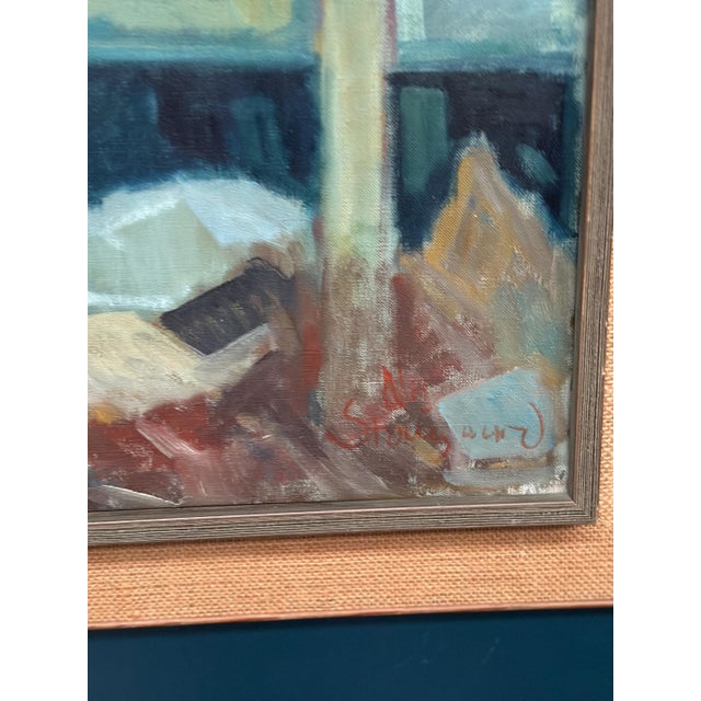 Nis Stougaard, Gudhjem, Bornholm, 1965, Oil on Canvas, Framed For Sale - Image 8 of 18