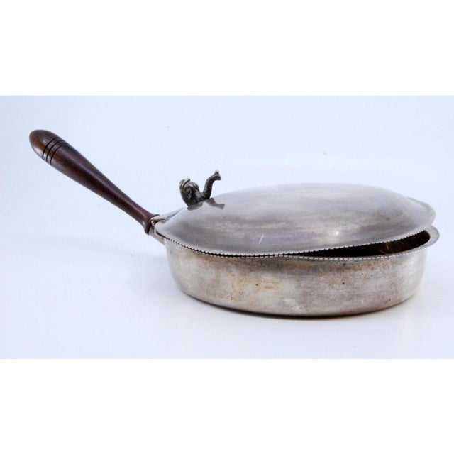 Silver Whisk with Wooden Handle and Fish-Shaped Knob Lid For Sale - Image 3 of 11