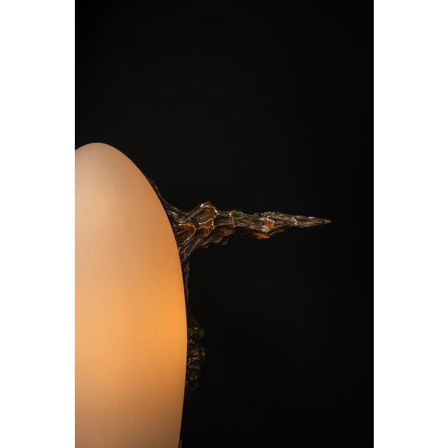 Contemporary Small LV-426 Sconce in Patinated Cast Bronze by William Guillon For Sale - Image 3 of 18
