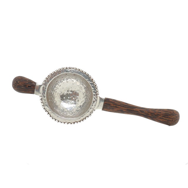 Modern John Hardy Sterling Silver & Palm Wood Tea Strainer For Sale - Image 3 of 11