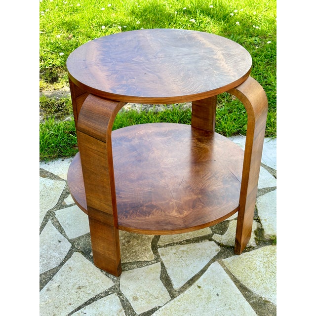 Wood Art Deco Side Table, 1930 For Sale - Image 7 of 16