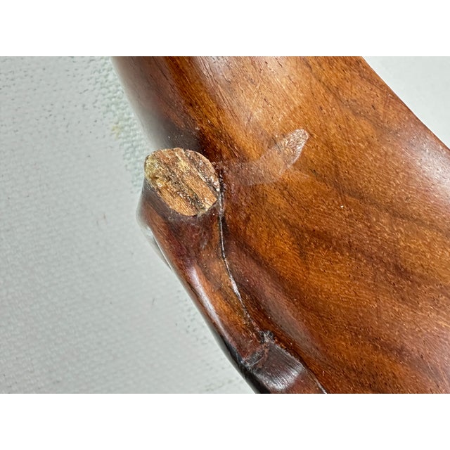 Antique Japanese Hand Carved Antique Japanese Wooden Lidded Box Shaped Like an Eggplant. For Sale - Image 9 of 10
