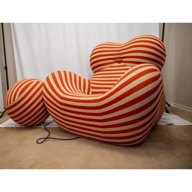Iconic “Big Mama” (UP5_6) lounge chair with matching ottoman, designed by Gaetano Pesce for B&B Italia. Originally...
