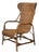 Wicker and Bamboo Armchair, 1970s For Sale