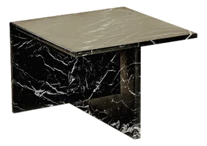 Gianna Side Table in Black Marquina by Marmo Lusso