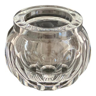 Vintage Crystal Paneled Petite Vase For Sale