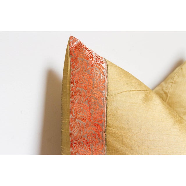 1990s Firefly Festive Silk Euro Pillow Cover For Sale - Image 5 of 7